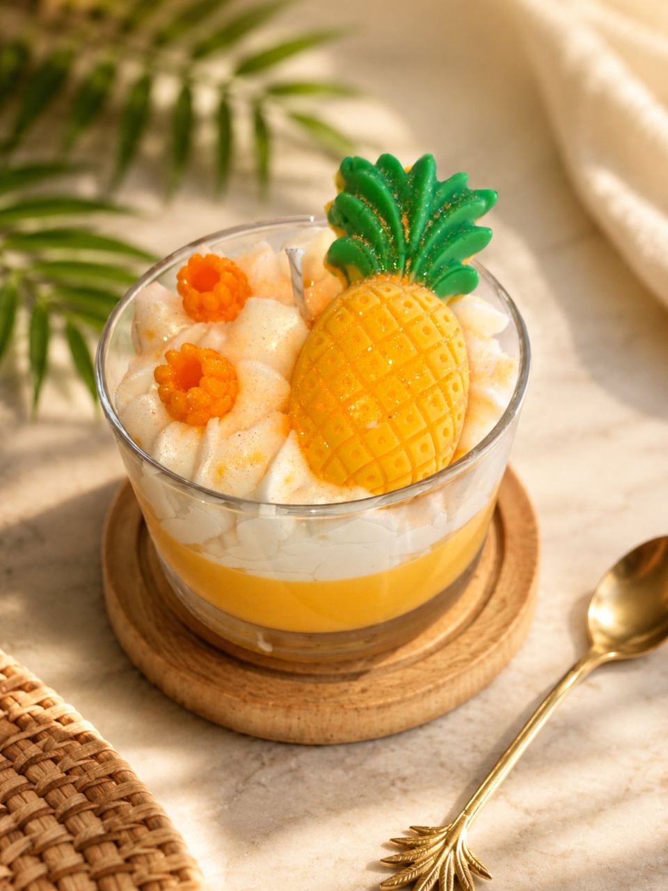 Τροπικός Ανανάς & Σαντιγί Dessert Candle