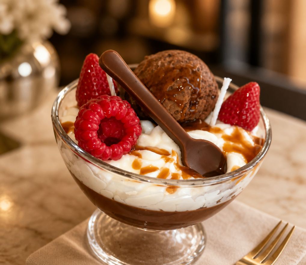 Chocolate Berry Indulgence Dessert Candle