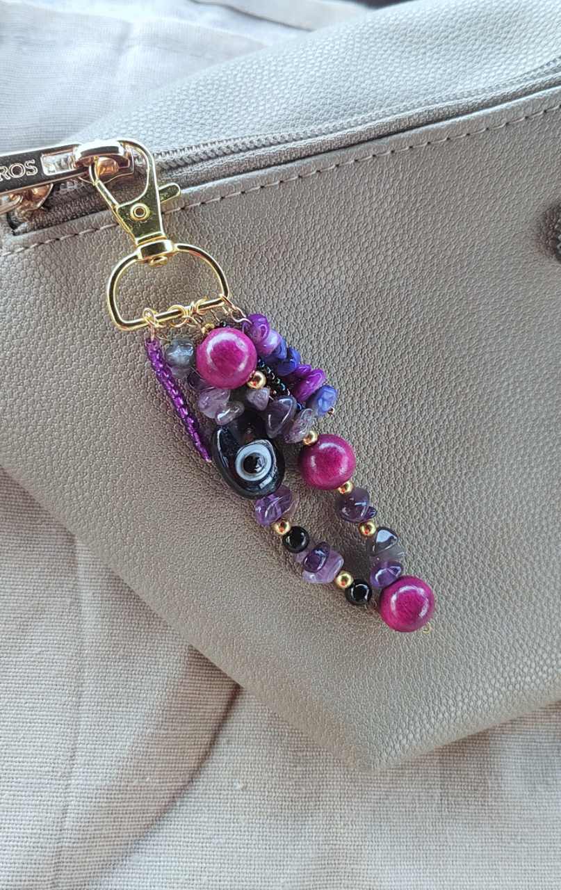 Bag Charm / Keychain με χάντρες 🌈